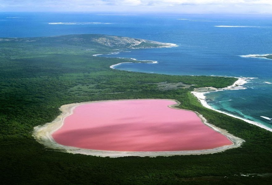 pink-lake-hillier-australia-air-view